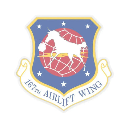 167th Airlift Wing (U.S. Air Force) STICKER Vinyl Kiss-Cut Decal 4 Inch Transparent - The Sticker Space