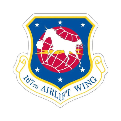 167th Airlift Wing (U.S. Air Force) STICKER Vinyl Kiss-Cut Decal 4 Inch White - The Sticker Space