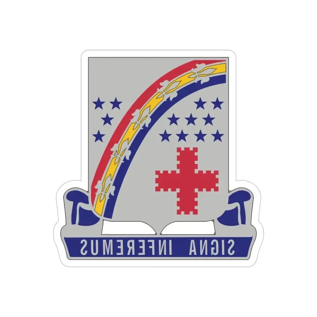 167th Infantry Regiment (U.S. Army) REVERSE PRINT Transparent Die-Cut STICKER 4 Inch Die-Cut Transparent - The Sticker Space