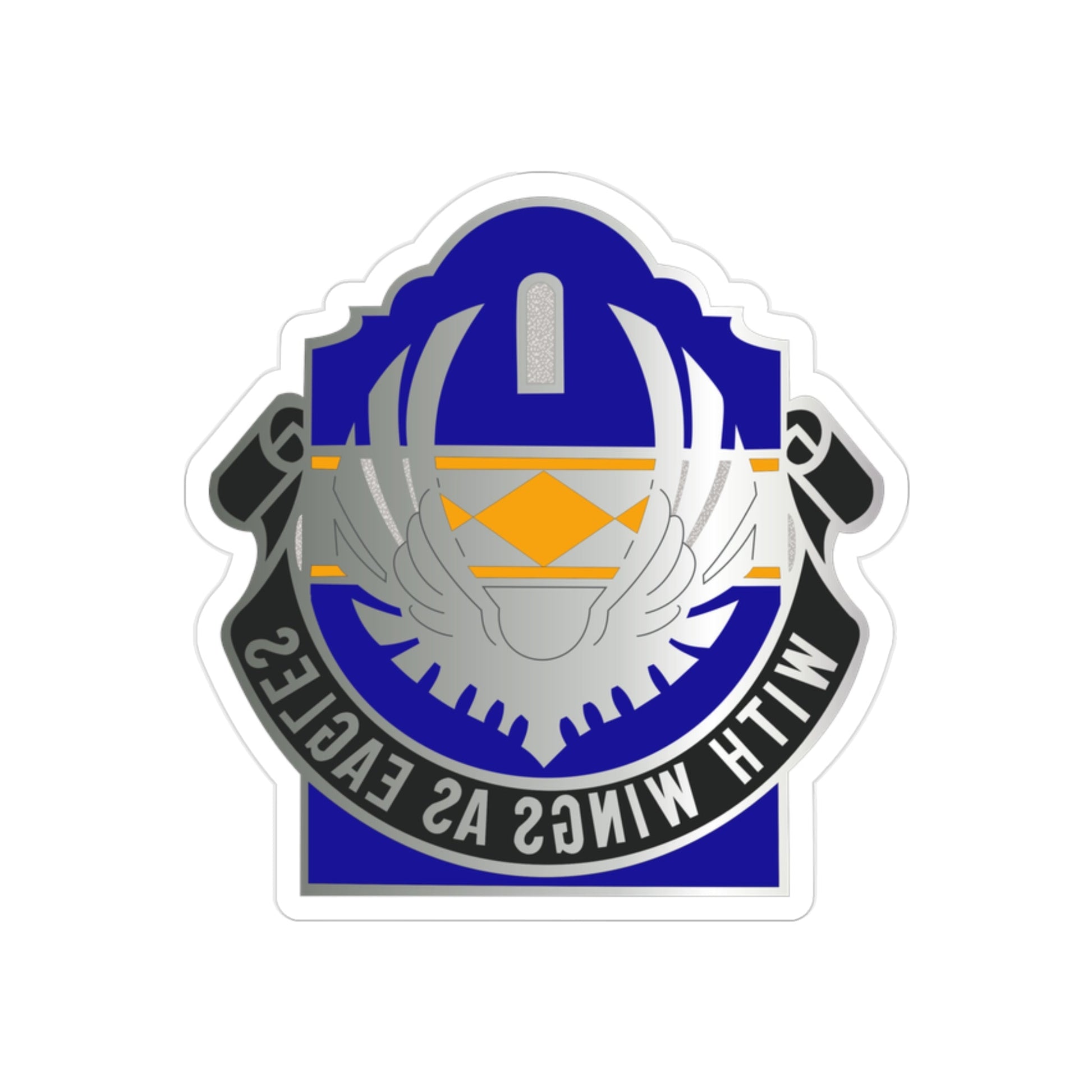 168 Aviation Group (U.S. Army) REVERSE PRINT Transparent STICKER-2" × 2"-The Sticker Space