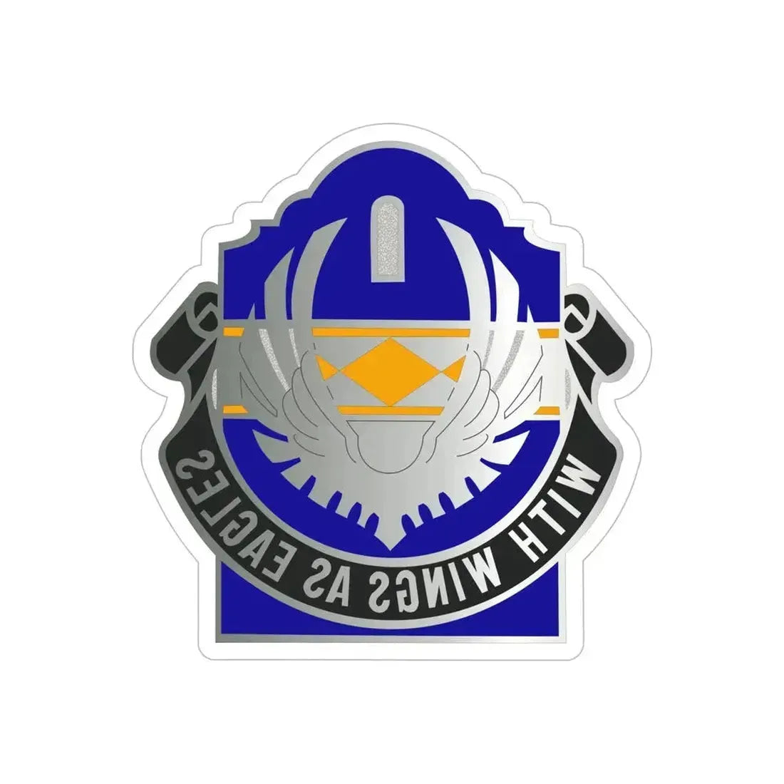 168 Aviation Group (U.S. Army) REVERSE PRINT Transparent Die-Cut STICKER 6 Inch Die-Cut Transparent - The Sticker Space