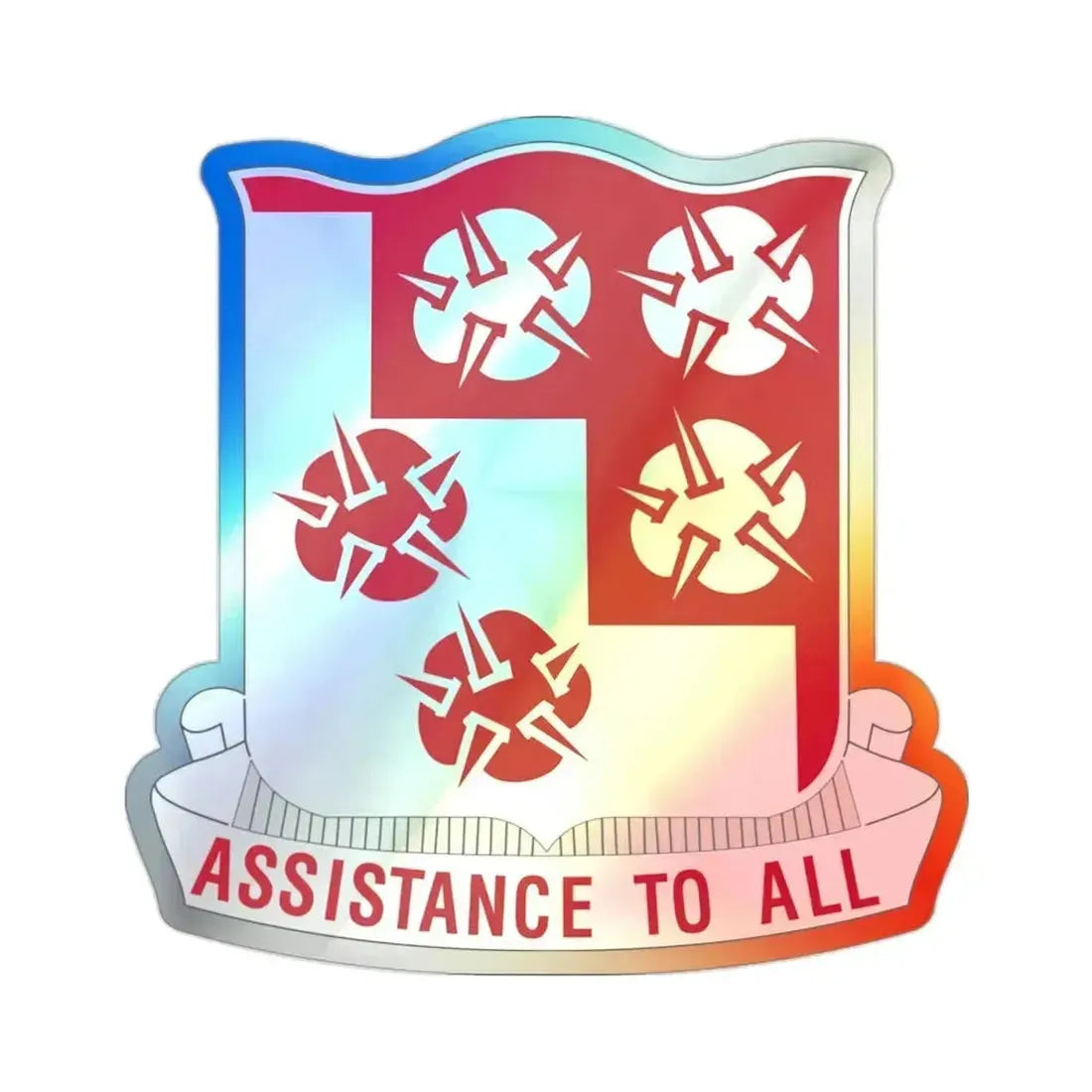 168 Engineer Battalion (U.S. Army) Holographic STICKER Die-Cut Vinyl Decal 2 Inch Holographic - The Sticker Space