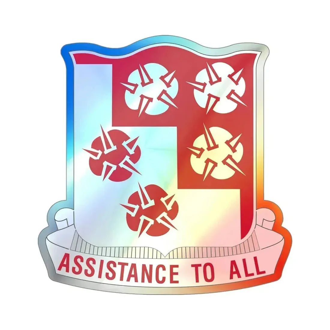 168 Engineer Battalion (U.S. Army) Holographic STICKER Die-Cut Vinyl Decal 5 Inch Holographic - The Sticker Space