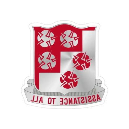 168 Engineer Battalion (U.S. Army) REVERSE PRINT Transparent Die-Cut STICKER 2 Inch Die-Cut Transparent - The Sticker Space