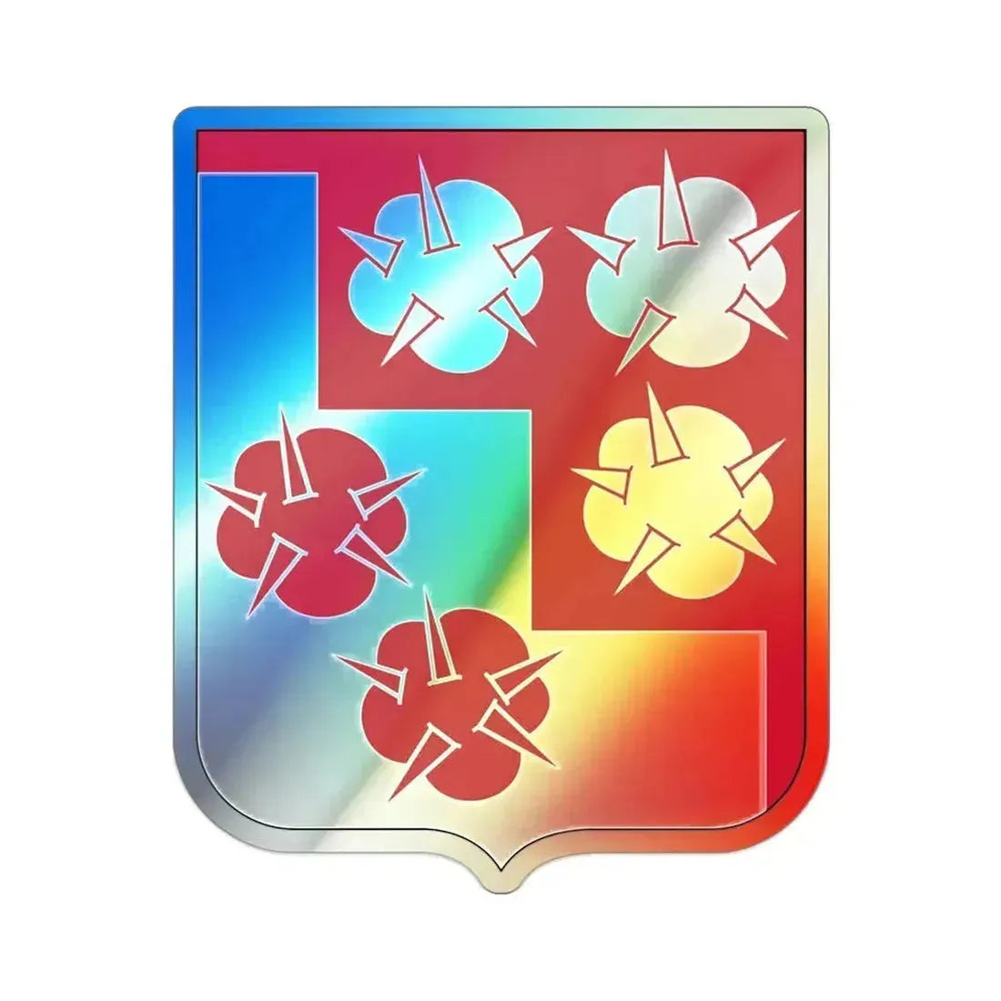 168 Engineer Battalion v2 (U.S. Army) Holographic STICKER Die-Cut Vinyl Decal 2 Inch Holographic - The Sticker Space