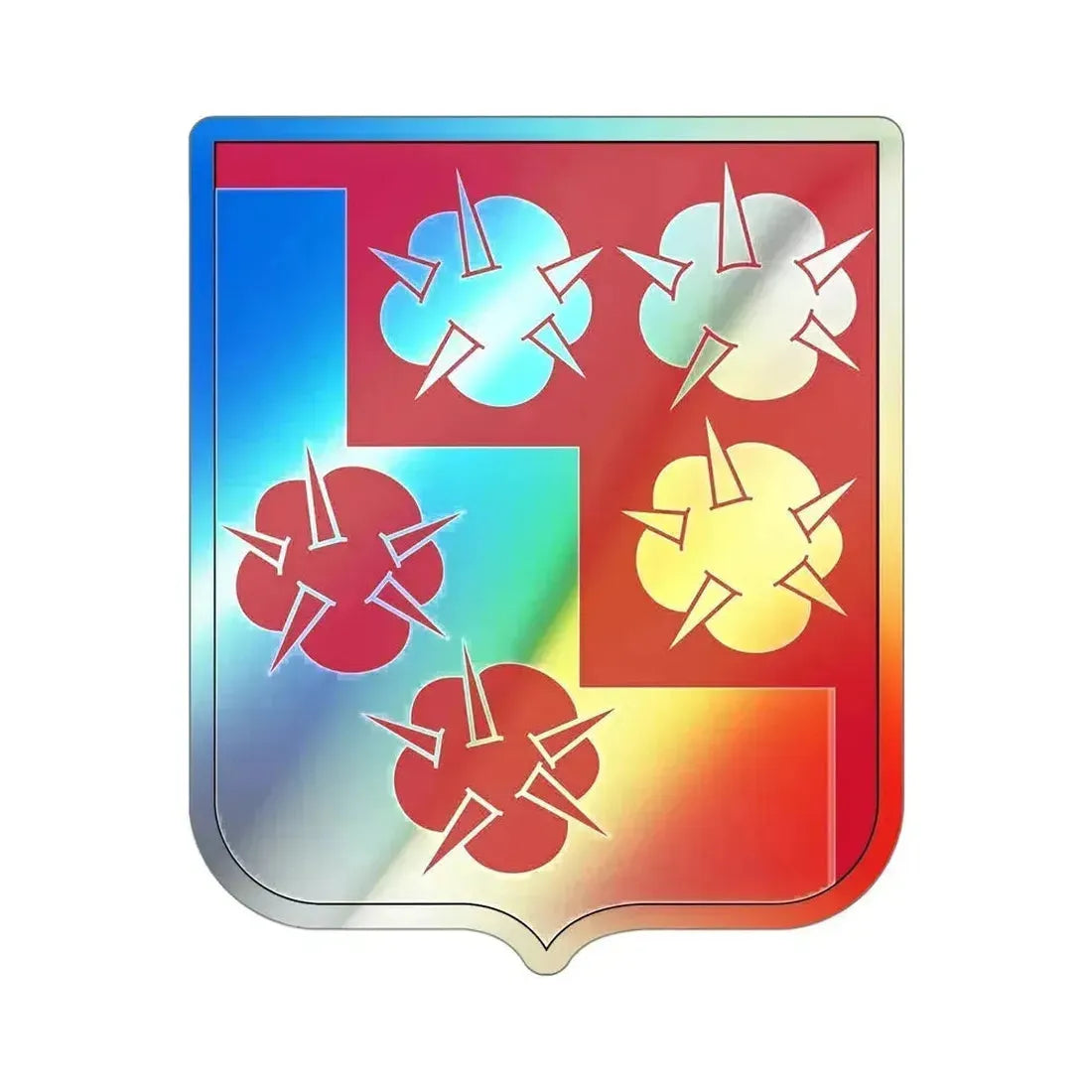 168 Engineer Battalion v2 (U.S. Army) Holographic STICKER Die-Cut Vinyl Decal 4 Inch Holographic - The Sticker Space