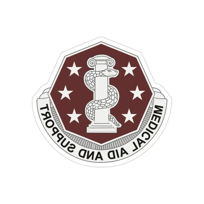 168 Medical Battalion (U.S. Army) REVERSE PRINT Transparent Die-Cut STICKER - The Sticker Space