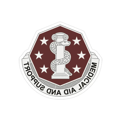 168 Medical Battalion (U.S. Army) REVERSE PRINT Transparent Die-Cut STICKER - The Sticker Space