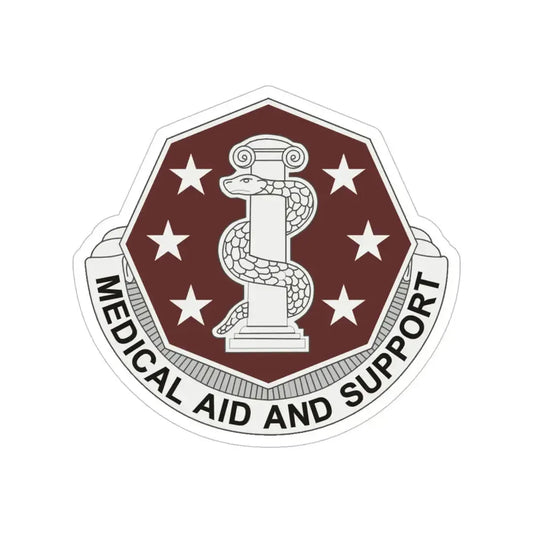 168 Medical Battalion (U.S. Army) Transparent STICKER Die-Cut Vinyl Decal 6 Inch - The Sticker Space