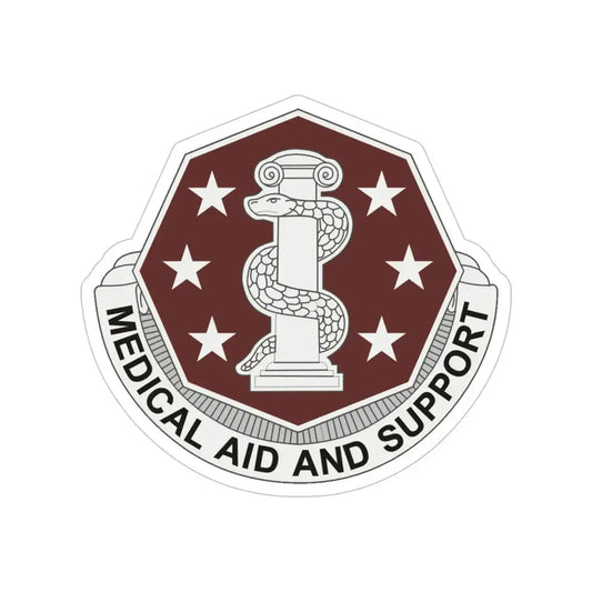 168 Medical Battalion (U.S. Army) Transparent STICKER Die-Cut Vinyl Decal 6 Inch - The Sticker Space
