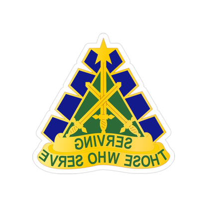 168 Military Police Battalion (U.S. Army) REVERSE PRINT Transparent STICKER-2" × 2"-The Sticker Space