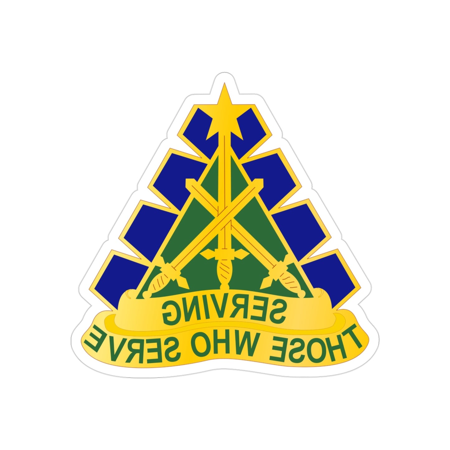 168 Military Police Battalion (U.S. Army) REVERSE PRINT Transparent STICKER-3" × 3"-The Sticker Space