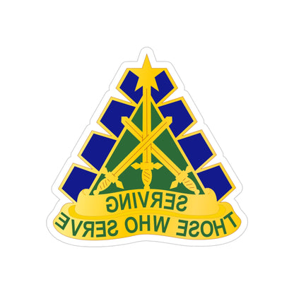 168 Military Police Battalion (U.S. Army) REVERSE PRINT Transparent STICKER-4" × 4"-The Sticker Space