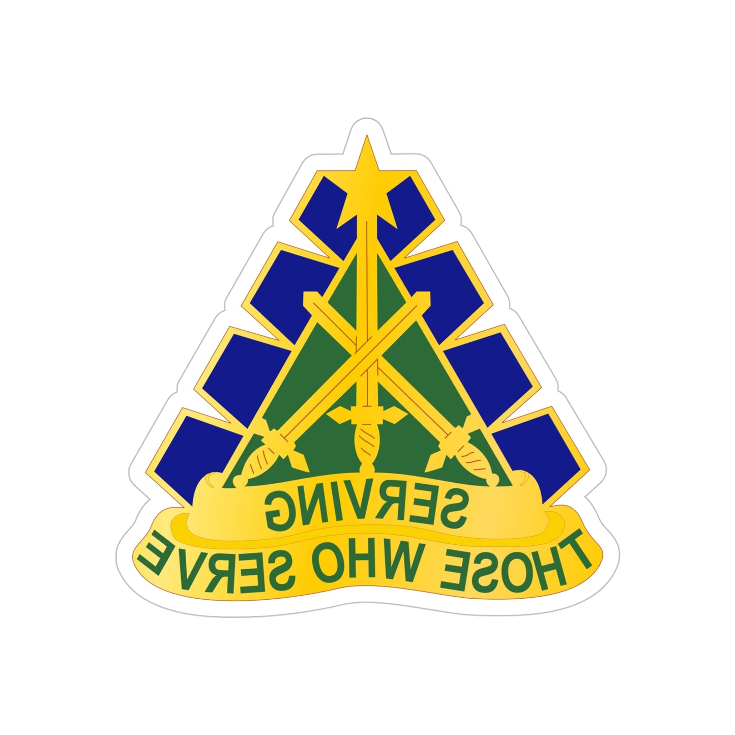 168 Military Police Battalion (U.S. Army) REVERSE PRINT Transparent STICKER-5" × 5"-The Sticker Space