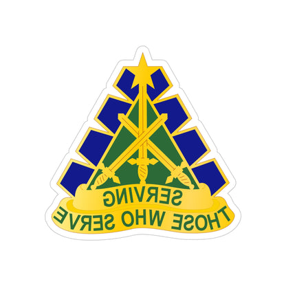 168 Military Police Battalion (U.S. Army) REVERSE PRINT Transparent STICKER-5" × 5"-The Sticker Space