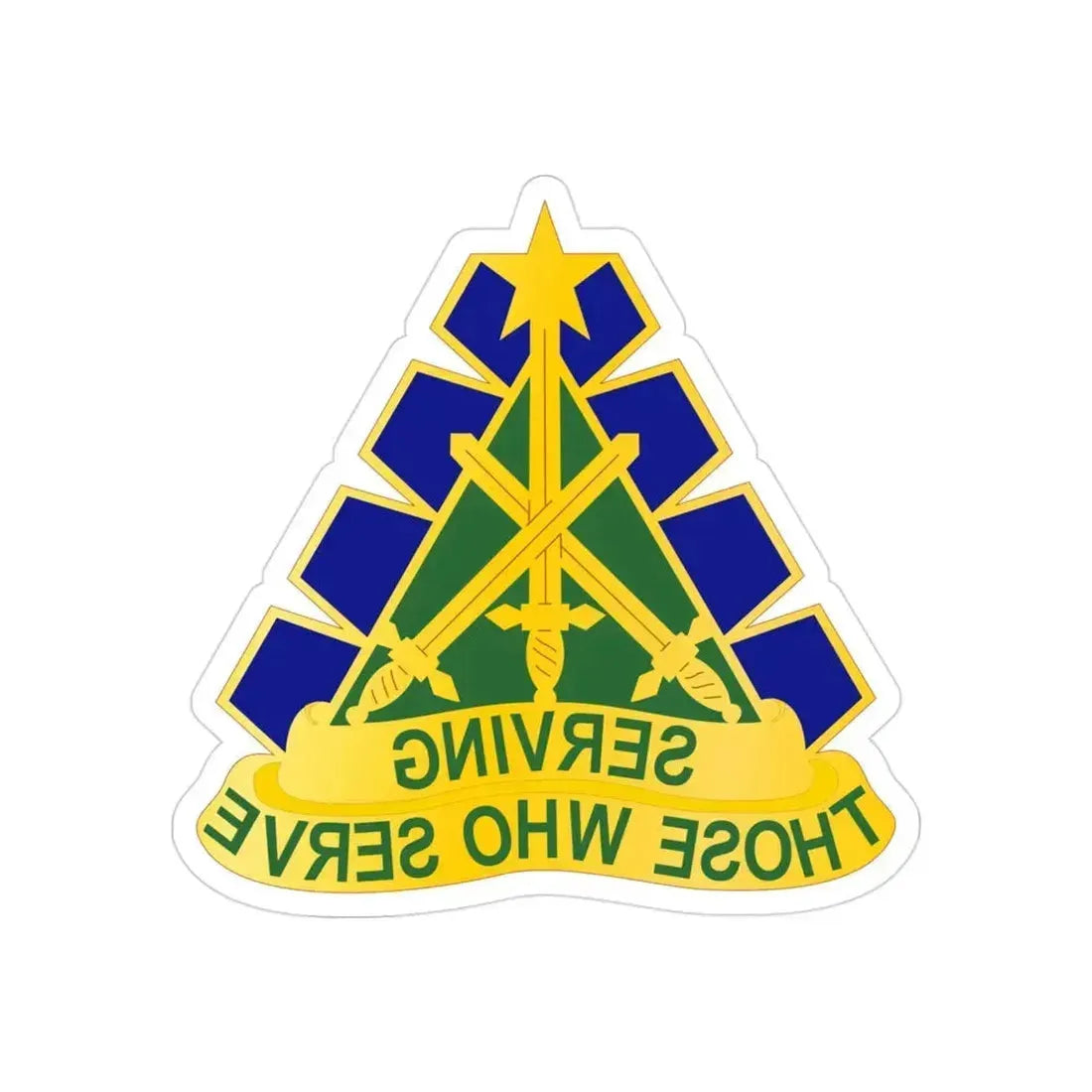 168 Military Police Battalion (U.S. Army) REVERSE PRINT Transparent Die-Cut STICKER 3 Inch Die-Cut Transparent - The Sticker Space
