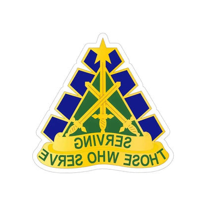 168 Military Police Battalion (U.S. Army) REVERSE PRINT Transparent Die-Cut STICKER 5 Inch Die-Cut Transparent - The Sticker Space