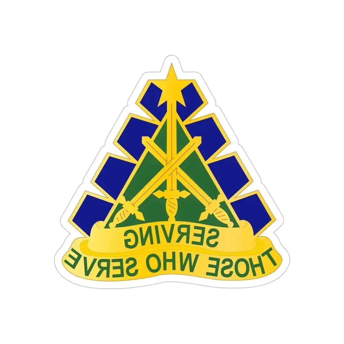 168 Military Police Battalion (U.S. Army) REVERSE PRINT Transparent Die-Cut STICKER 6 Inch Die-Cut Transparent - The Sticker Space