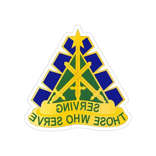168 Military Police Battalion (U.S. Army) REVERSE PRINT Transparent Die-Cut STICKER 6 Inch Die-Cut Transparent - The Sticker Space
