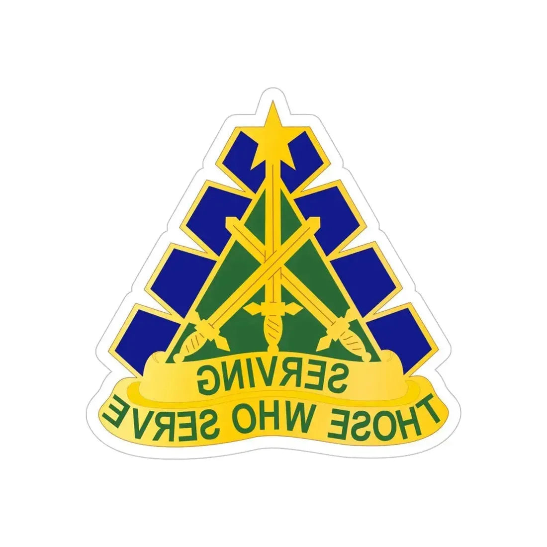 168 Military Police Battalion (U.S. Army) REVERSE PRINT Transparent Die-Cut STICKER - The Sticker Space