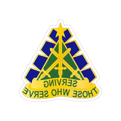 168 Military Police Battalion (U.S. Army) REVERSE PRINT Transparent Die-Cut STICKER - The Sticker Space