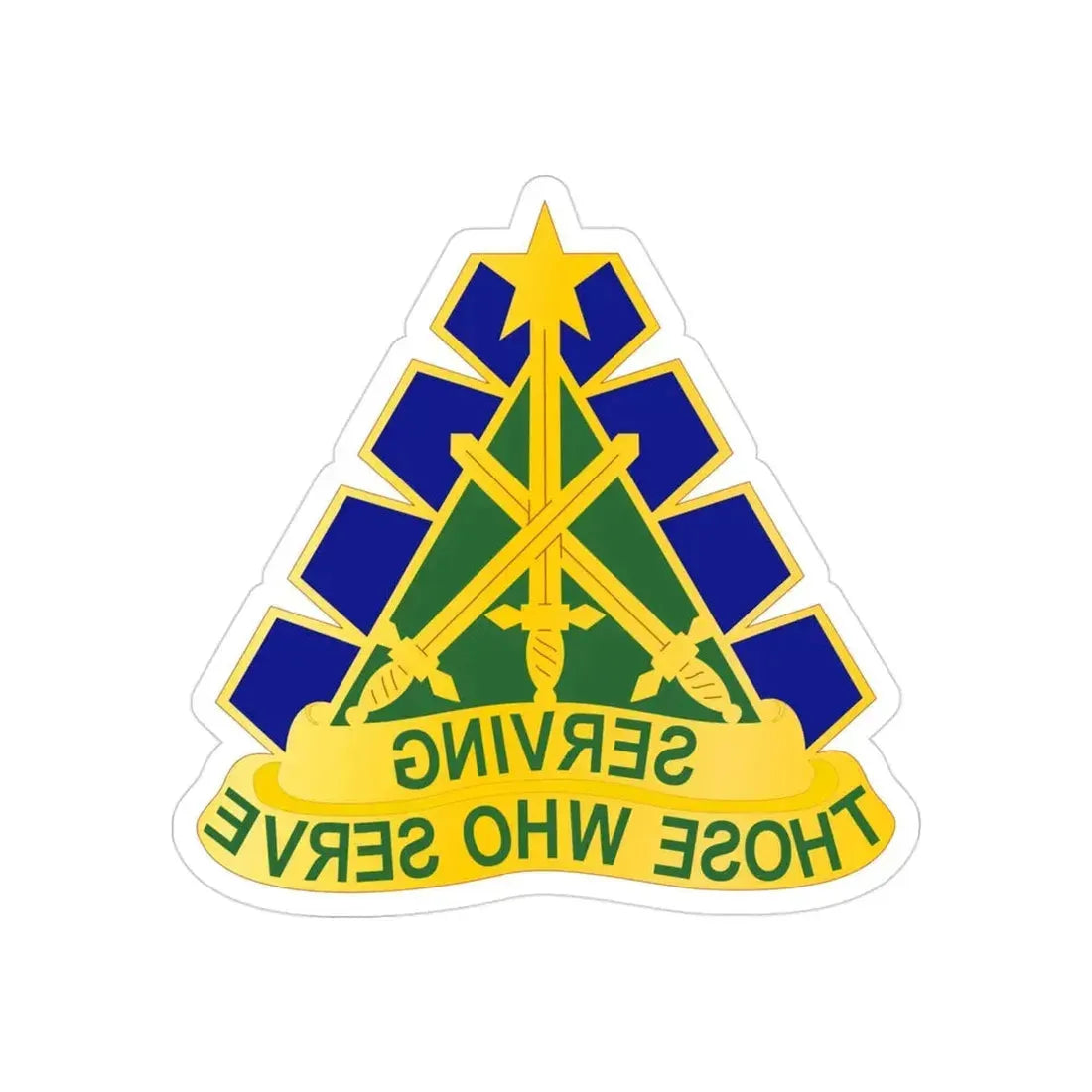 168 Military Police Battalion (U.S. Army) REVERSE PRINT Transparent Die-Cut STICKER - The Sticker Space
