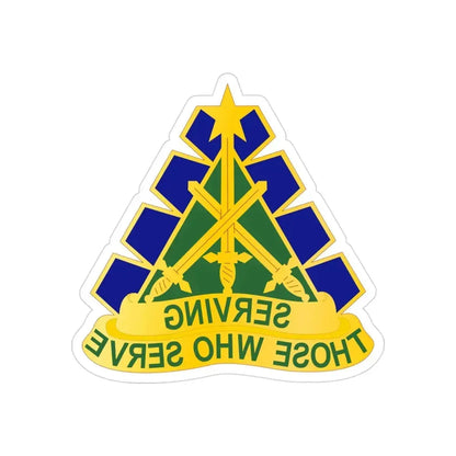 168 Military Police Battalion (U.S. Army) REVERSE PRINT Transparent Die-Cut STICKER - The Sticker Space