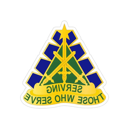 168 Military Police Battalion (U.S. Army) REVERSE PRINT Transparent Die-Cut STICKER - The Sticker Space
