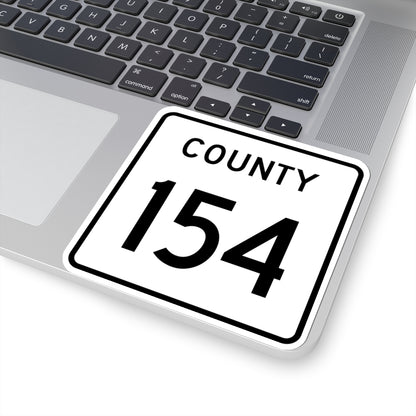 County 154 square (Minnesota) (Road Sign) STICKER Vinyl Kiss-Cut Decal