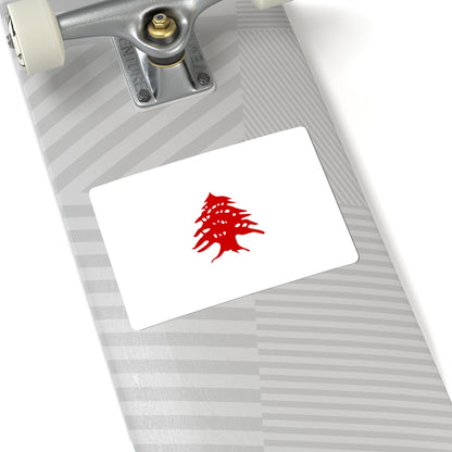 Flag of the Red Cedar (Lebanon) STICKER Vinyl Kiss-Cut Decal