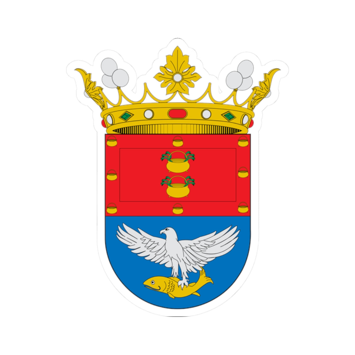 Escudo de Arrecife (Spain) (Coat of Arms) STICKER Vinyl Kiss-Cut Decal