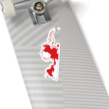 Flag map of Terra Australis Spain (Spain) STICKER Vinyl Kiss-Cut Decal