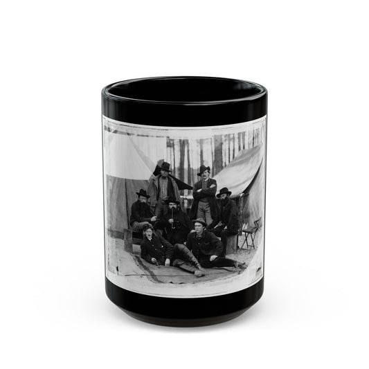 Petersburg, Virginia. Group Of Engineers And Draughtsmen, Headquarters, Army Of The Potomac (U.S. Civil War) Black Coffee Mug