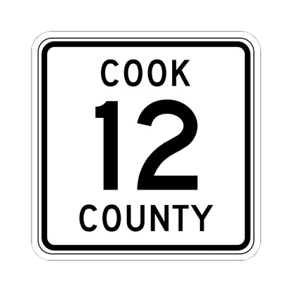 Cook County 12 MN (Minnesota) (Road Sign) STICKER Vinyl Kiss-Cut Decal