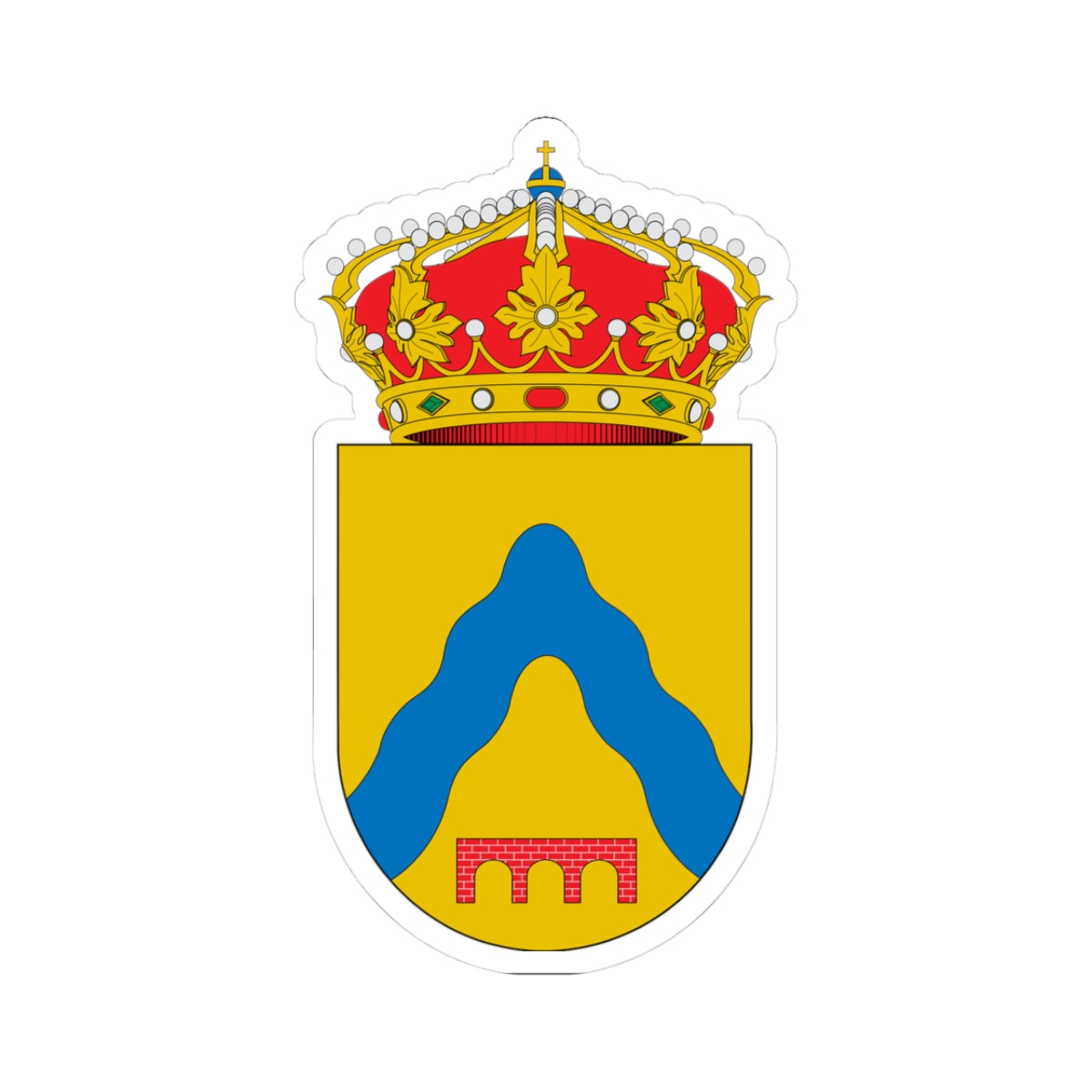 Escudo de Asín (Spain) (Coat of Arms) STICKER Vinyl Kiss-Cut Decal