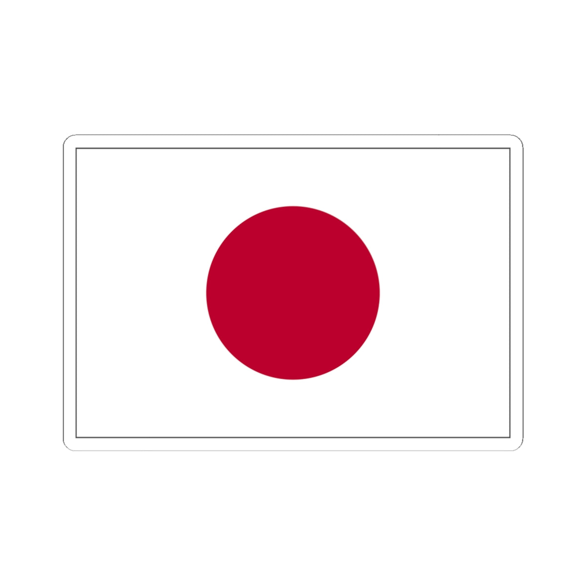 Flag of Japanbordered (Japan) STICKER Vinyl Kiss-Cut Decal