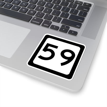 WV-59 (Virginia) (Road Sign) STICKER Vinyl Kiss-Cut Decal