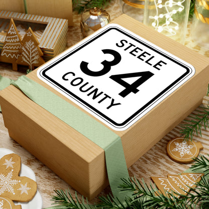 Steele County Route 34 MN (Minnesota) (Road Sign) STICKER Vinyl Kiss-Cut Decal