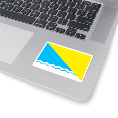 Flag of Novoazovsk raion (Ukraine) STICKER Vinyl Kiss-Cut Decal