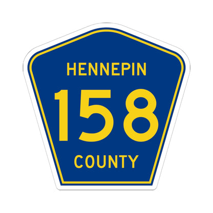 Hennepin County 158 (Minnesota) (Road Sign) STICKER Vinyl Kiss-Cut Decal