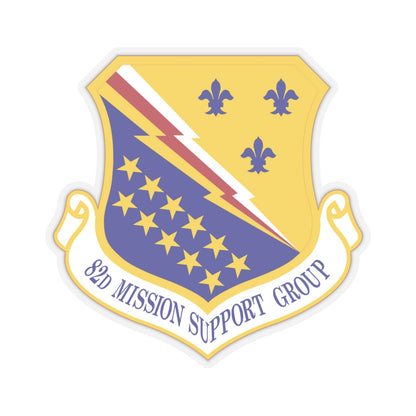 82d Mission Support Group (U.S. Air Force) STICKER Vinyl Kiss-Cut Decal-6 Inch-Transparent-The Sticker Space