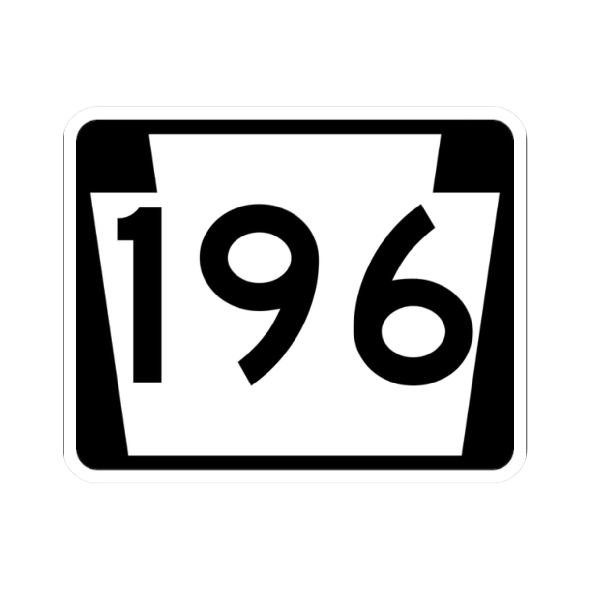 PA-196 (Pennsylvania) (Road Sign) STICKER Vinyl Kiss-Cut Decal