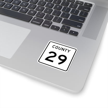 County 29 square (Minnesota) (Road Sign) STICKER Vinyl Kiss-Cut Decal