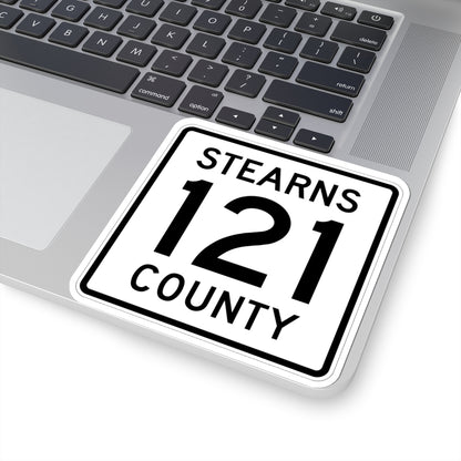 Stearns County Route 121 (Minnesota) (Road Sign) STICKER Vinyl Kiss-Cut Decal