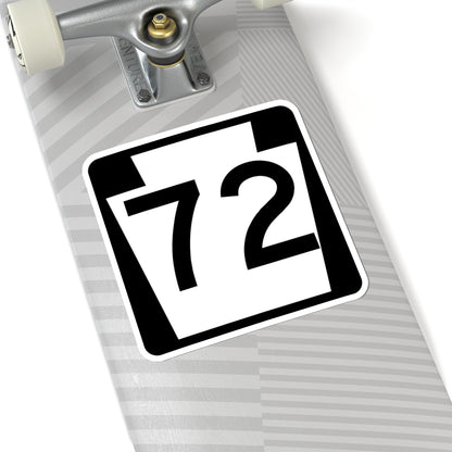 PA-72 (Pennsylvania) (Road Sign) STICKER Vinyl Kiss-Cut Decal