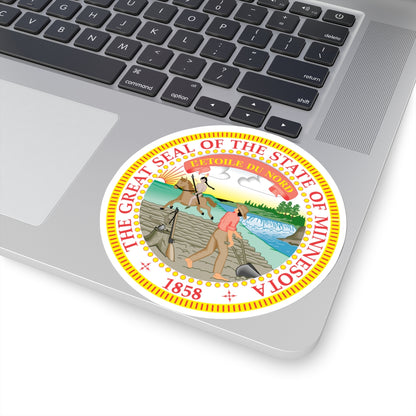 Minnesota State Seal - STICKER Vinyl Kiss-Cut Decal