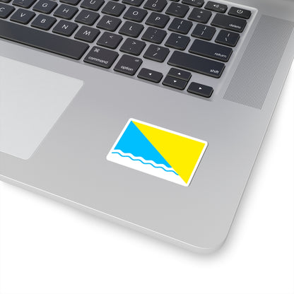 Flag of Novoazovsk raion (Ukraine) STICKER Vinyl Kiss-Cut Decal