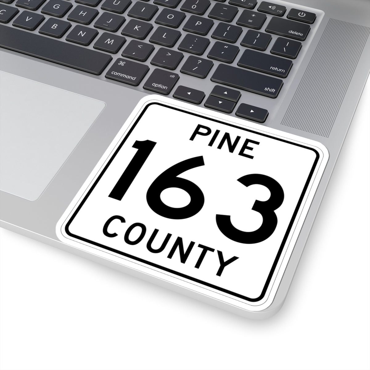 Pine County Route 163 MN (Minnesota) (Road Sign) STICKER Vinyl Kiss-Cut Decal