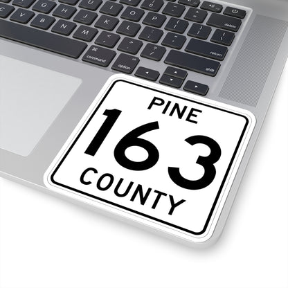 Pine County Route 163 MN (Minnesota) (Road Sign) STICKER Vinyl Kiss-Cut Decal