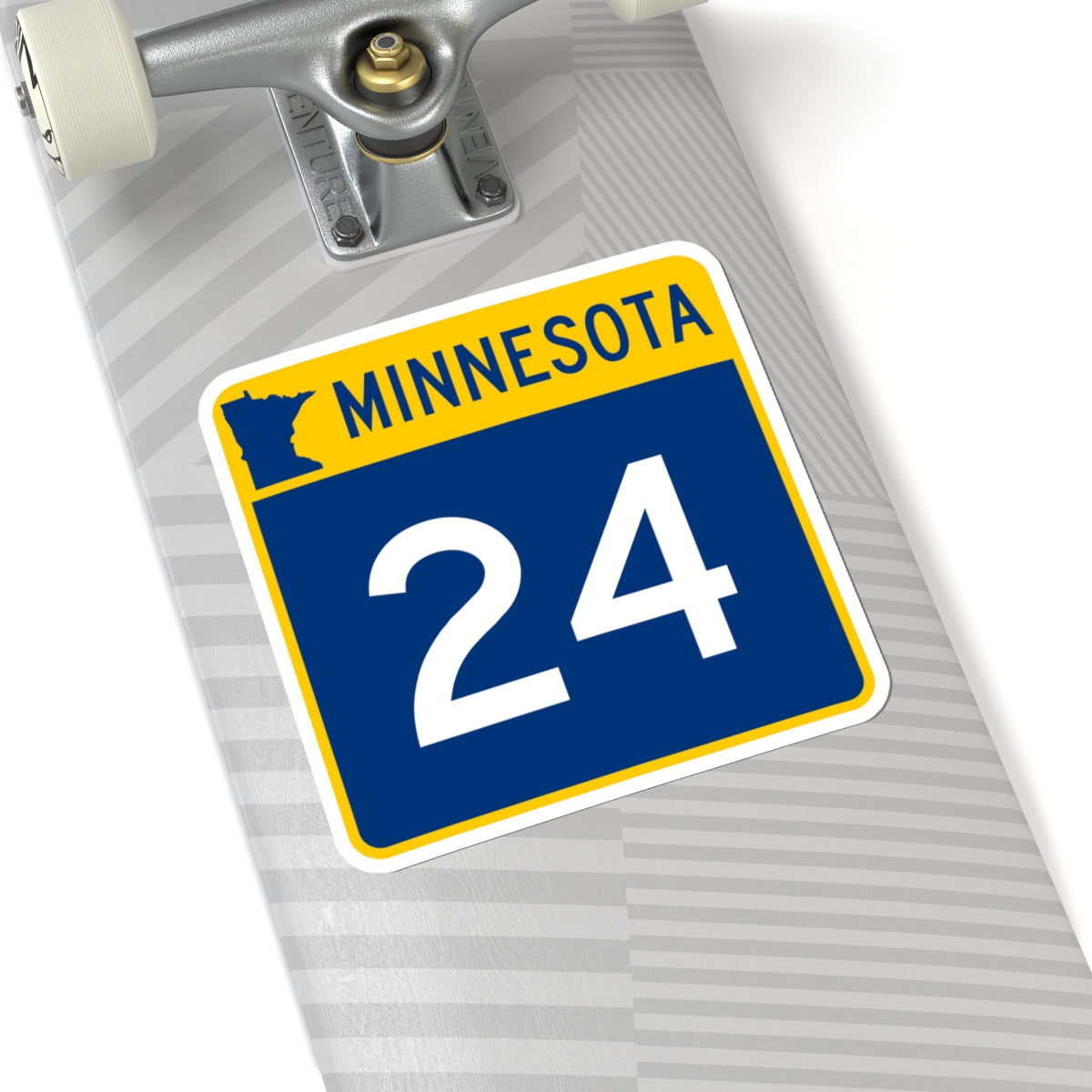 MN-24 (Minnesota) (Road Sign) STICKER Vinyl Kiss-Cut Decal